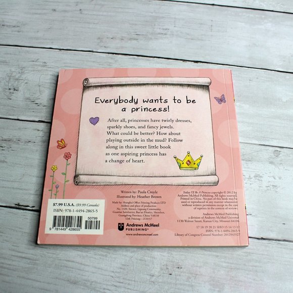 Children's Hardcover Board Book Today I'll be a Princess - Picture 3 of 3